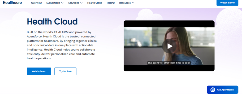 Salesforce Health Cloud CRM
