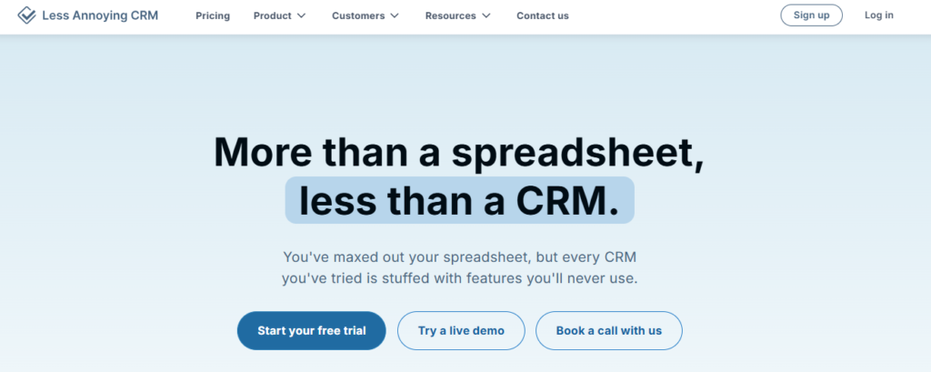 Less Annoying CRM