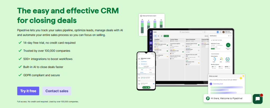 Best CRM for Small Business -Top Picks, Expert Comparison, and Honest Advice for 2026 3 Pipedrive CRM