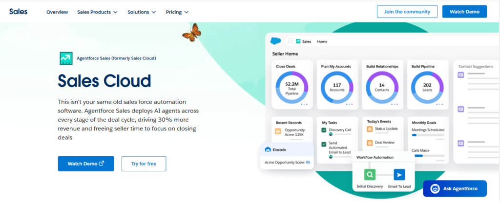 Best Sales CRM Software in 2026 (Top 11 Tools Compared) 3 Salesforce Sales Cloud