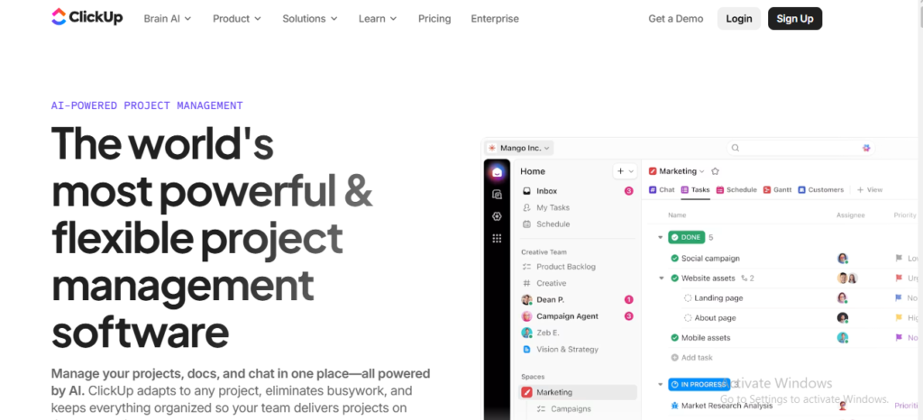 Best Project Management Software in 2026: 12 Top Tools Ranked and Reviewed 4 ClickUp - project management Software