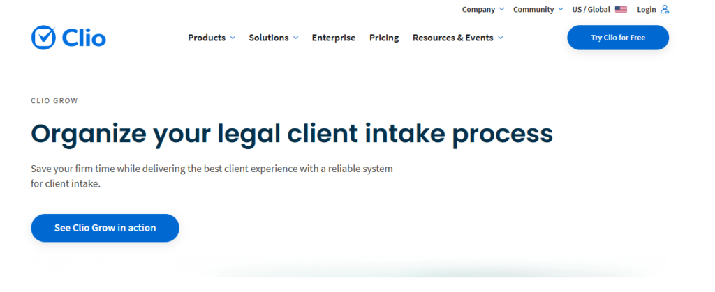 Clio Grow — Best CRM for Law Firms Seeking AI-Powered Insights
