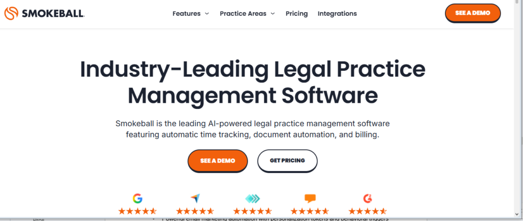 Smokeball — Best CRM for Small Law Firms Wanting All-in-One Practice Management
