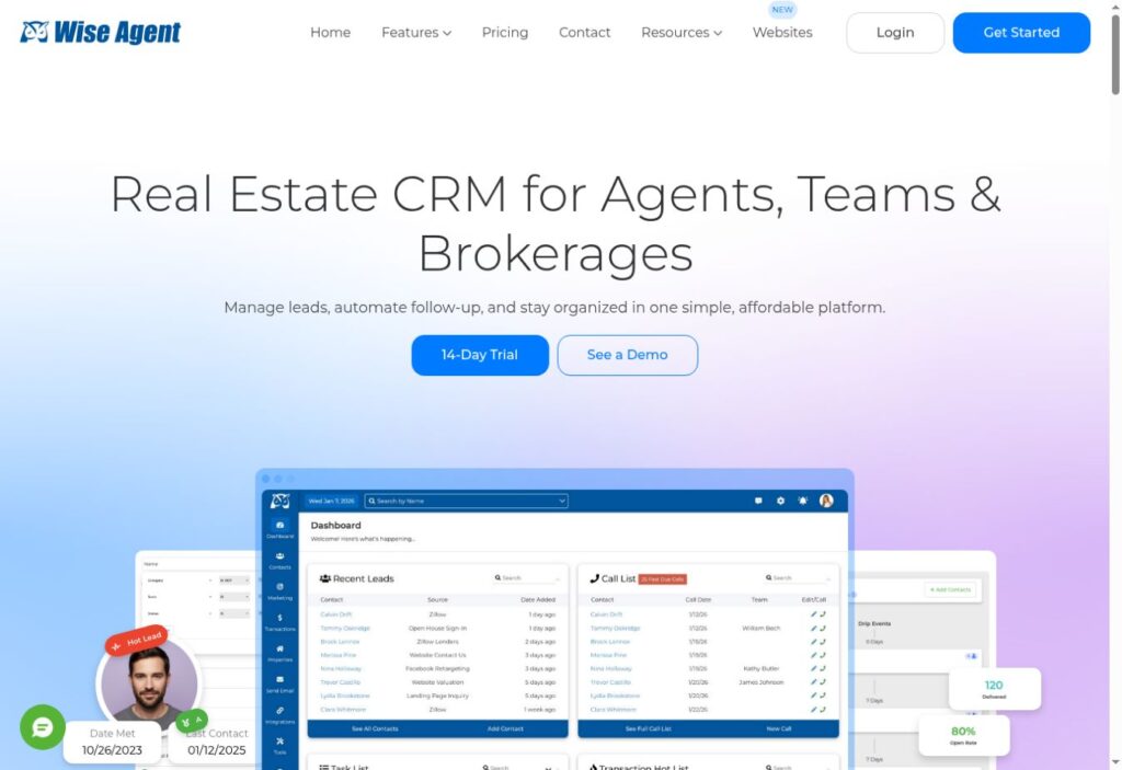 10 Best CRM for Real Estate Agents in 2026: A Practical Buying Guide 3 Wise Agent — Best for budget-conscious agents wanting a real estate-specific CRM.