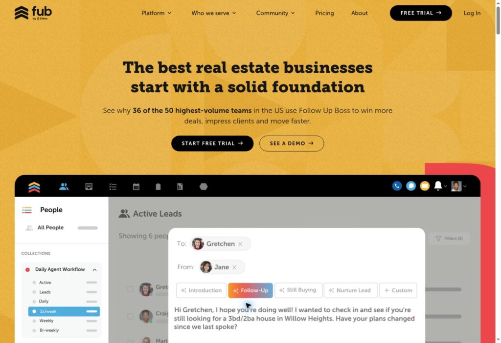 10 Best CRM for Real Estate Agents in 2026: A Practical Buying Guide 2 Follow Up Boss A real estate CRM